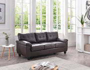Glory Furniture Gallant Gray Faux Leather Sofa