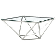 Coaster Furniture Brittania Silver 3pc Coffee Table Set