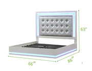 Galaxy Home Passion Milky White 5pc Queen Bedroom Set with Vanity Set