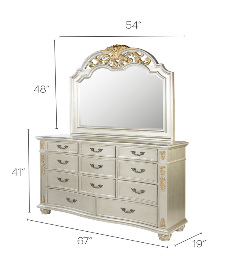 Glory Furniture Lyon Cherry Mirror