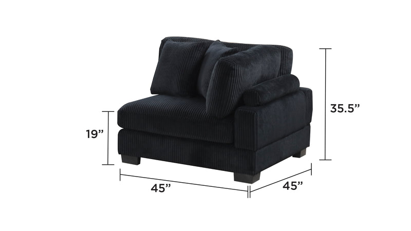 Galaxy Home Bentley Black Corner Wedge