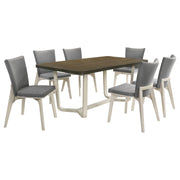 Coaster Furniture Biloxi Greyish Brown White 7pc Dining Room Set