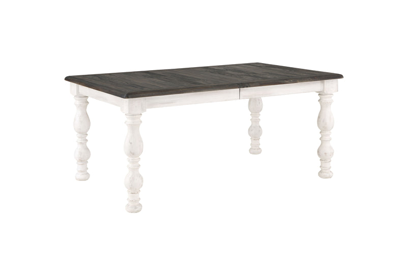 Steve Silver Heston Weathered White Brown 7pc Dining Room Set