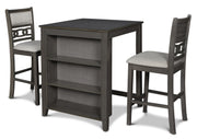 New Classic Furniture Gia Gray 30 Inch 3pc Counter Height Set