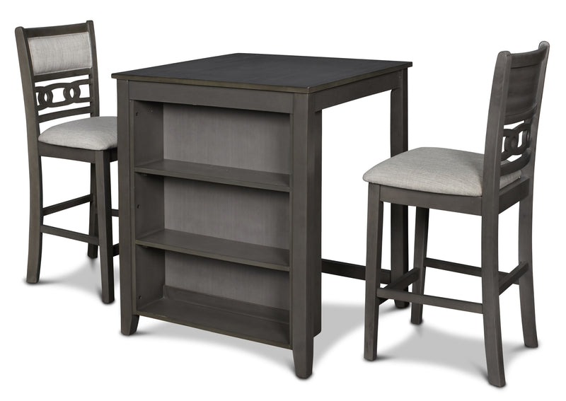 New Classic Furniture Gia Gray 30 Inch 3pc Counter Height Set