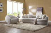 Acme Furniture Iniko Beige Sofa with 6 Pillows