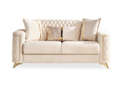 Galaxy Home Luna Ivory Loveseat with Hidden Storage