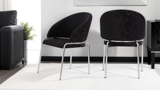 Galaxy Home Onyx Black Chairs