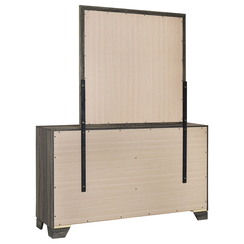 Coaster Furniture Wright Brown Oak Dresser and Mirror