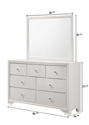 Crown Mark Lyssa Champagne Dresser and Mirror