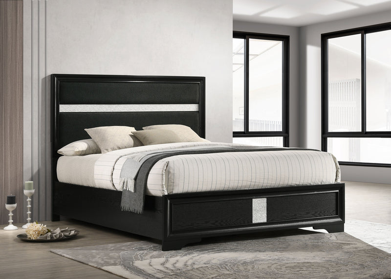 Coaster Furniture Miranda Black Cal King Panel Bed