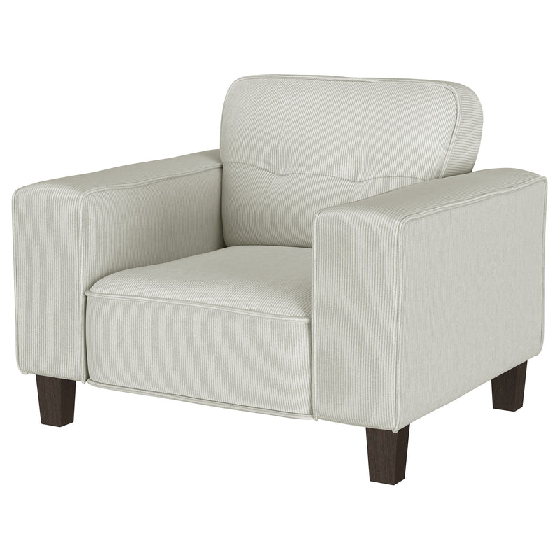 Coaster Furniture Deerhurst Greige Beige Grey Tufted Accent Chair