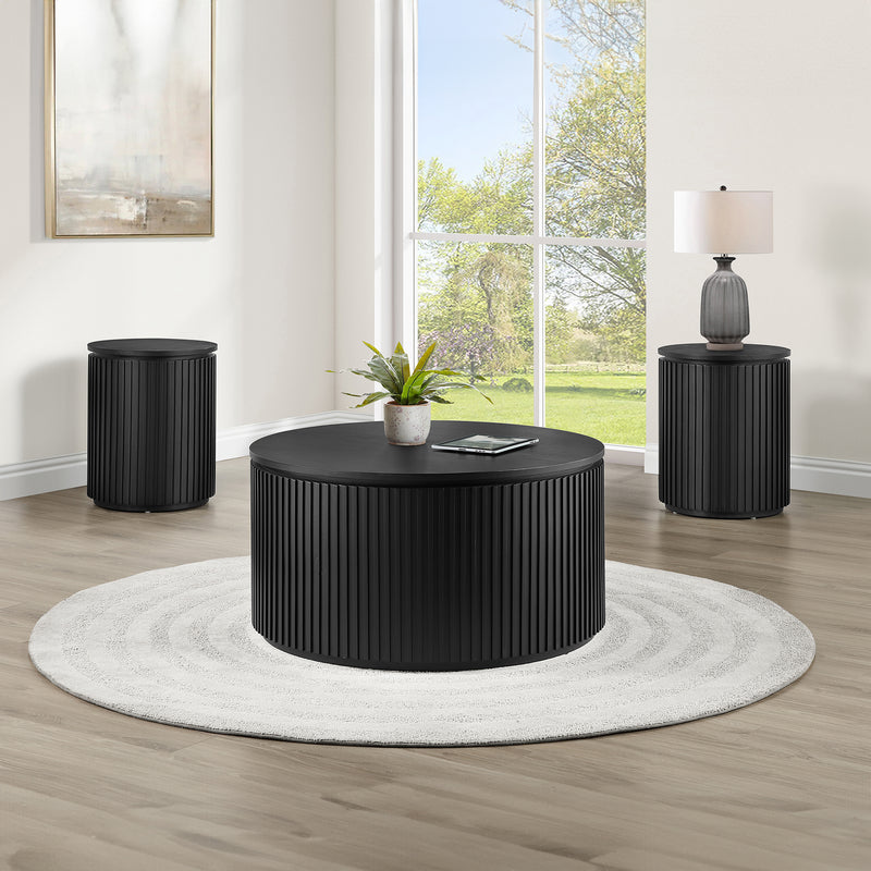 Steve Silver Colvin Black 36 Inch Round Coffee Table