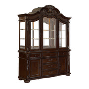 Home Elegance Adelina Cherry Gold Buffet and Hutch