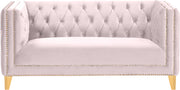 Meridian Furniture Michelle Cream Velvet Loveseat