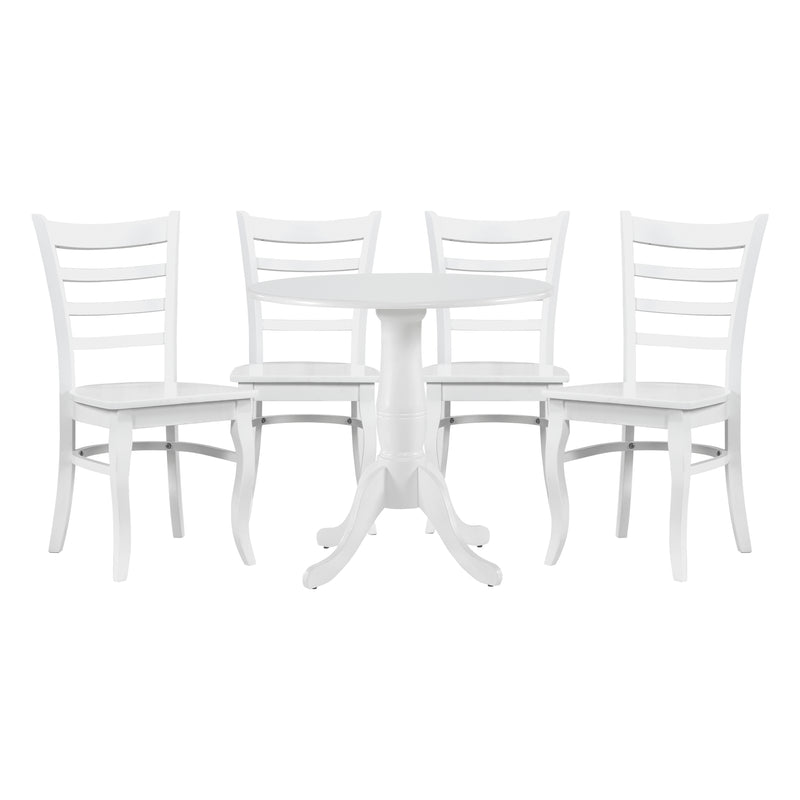 Home Elegance Bonnie White 5pc Dining Room Set