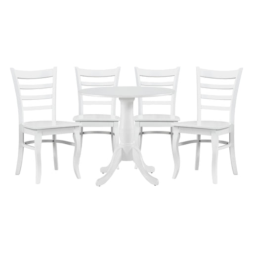 Home Elegance Bonnie White 5pc Dining Room Set