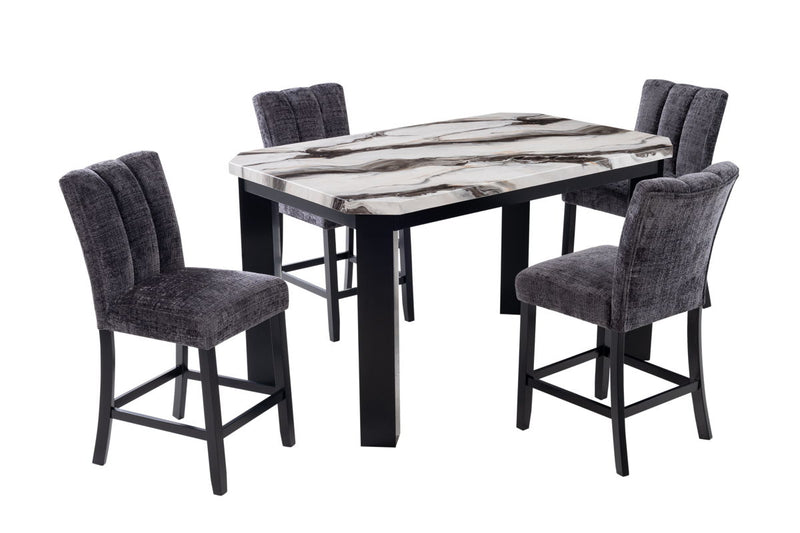 Global Furniture D06 Dark Grey 5pc Bar Height Set