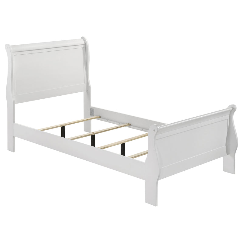 Coaster Furniture Louis Philippe White 4pc Bedroom Set with Twin Bed