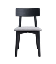 2 Acme Furniture Real Gray Black Side Chairs