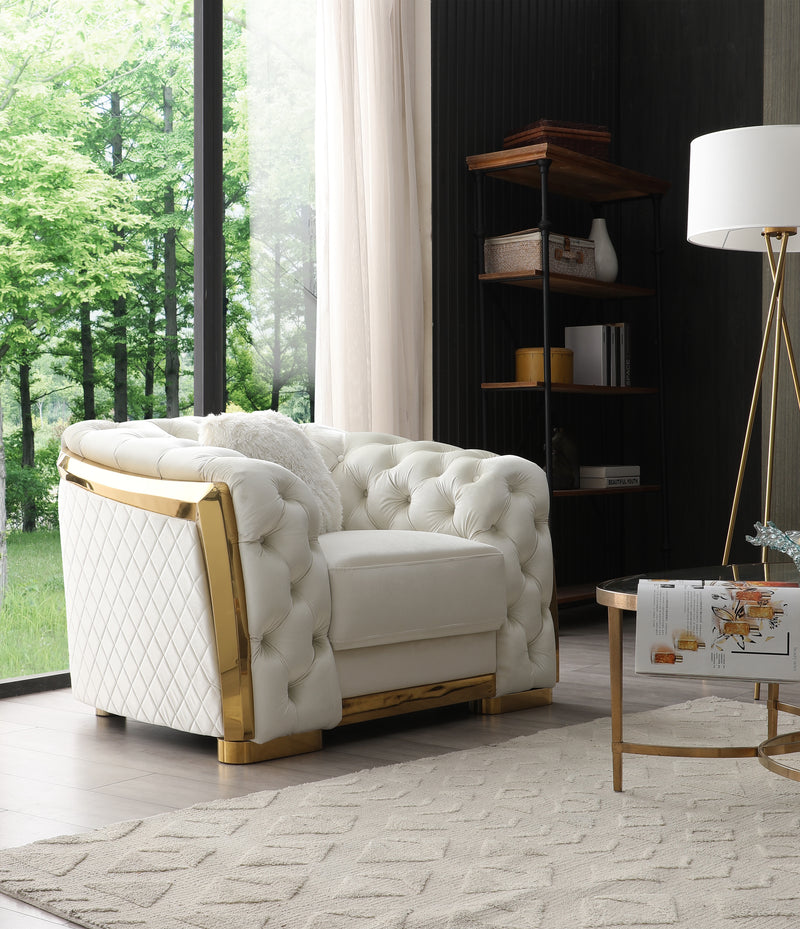 Glory Furniture Lexi Ivory Chair