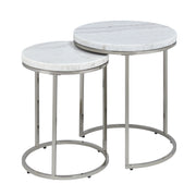 Acme Furniture Zaidee Natural Nickel Nesting Table Set