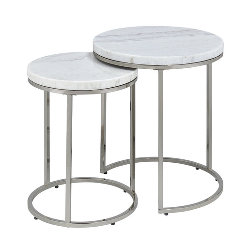 Acme Furniture Zaidee Natural Nickel Nesting Table Set