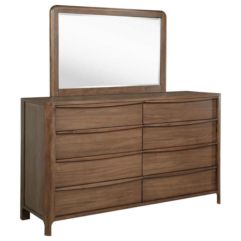 Coaster Furniture Maderia Walnut Brown Dresser and Mirror