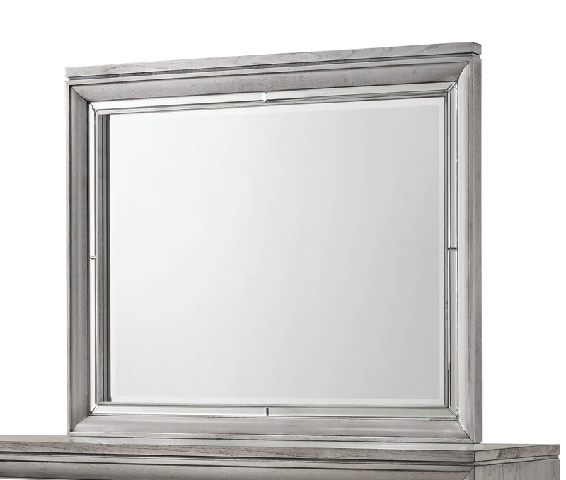 Crown Mark Vail Grey Dresser and Mirror