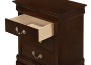 Glory Furniture Louis Phillipe Gray 3 Drawers Nightstand