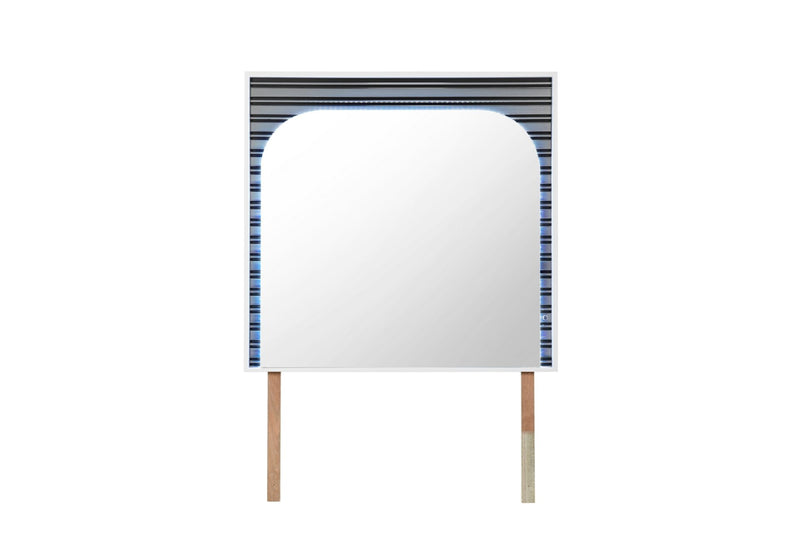 Global Furniture Talia White Dresser and Mirror