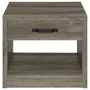 Coaster Furniture Felix Grey Driftwood 1 Drawer End Table