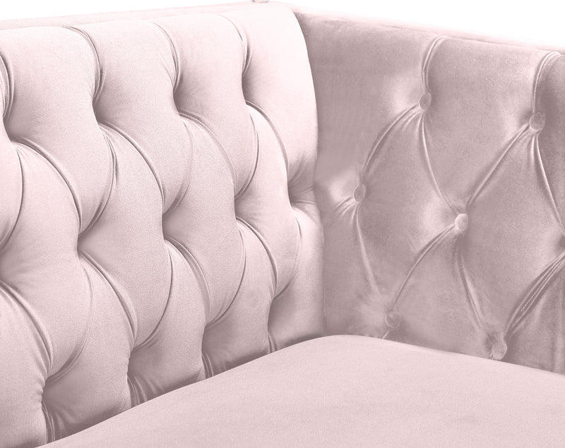 Meridian Furniture Michelle Cream Velvet Loveseat
