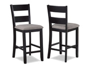 Crown Mark Lester Drift Wood 5pc Counter Height Table Set