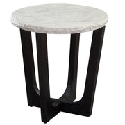 Steve Silver Chrissy White Marble End Table