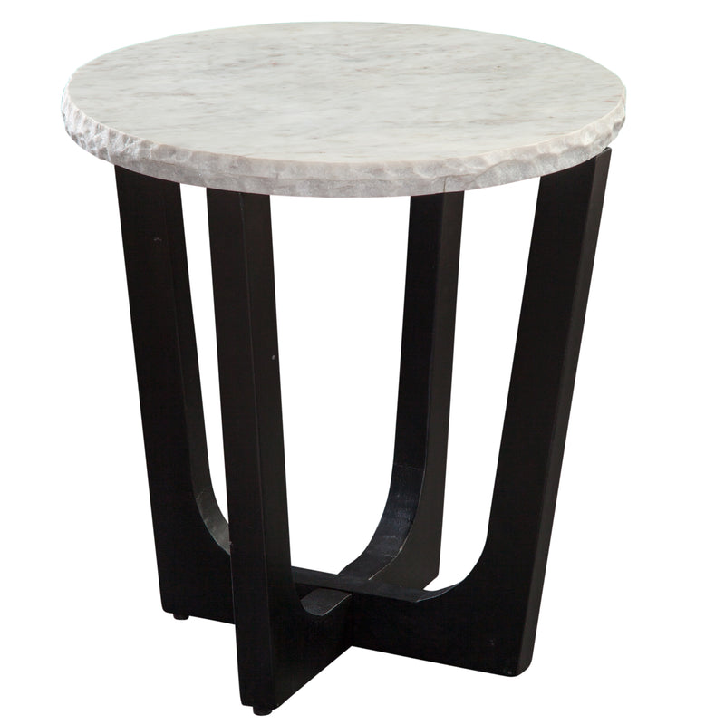 Steve Silver Chrissy White Marble End Table