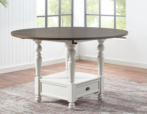 Steve Silver Joanna Ivory Mocha Round Counter Height Table
