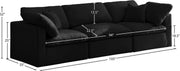 Meridian Furniture Plush Cream Velvet Modular Sofa