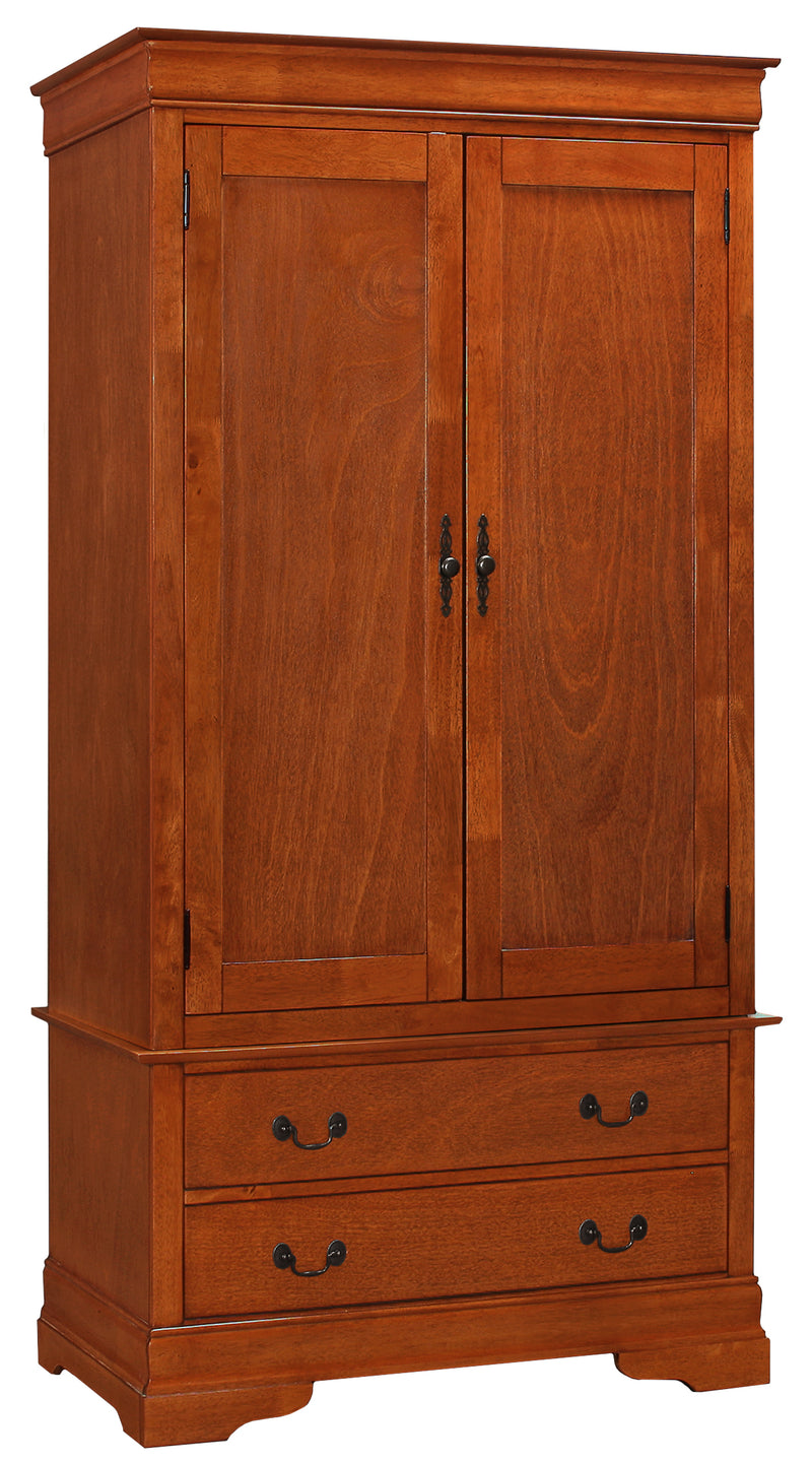 Glory Furniture Louis Phillipe Oak Armoire