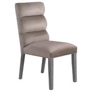 2 Coaster Furniture Carla Grey Stone Side Chairs