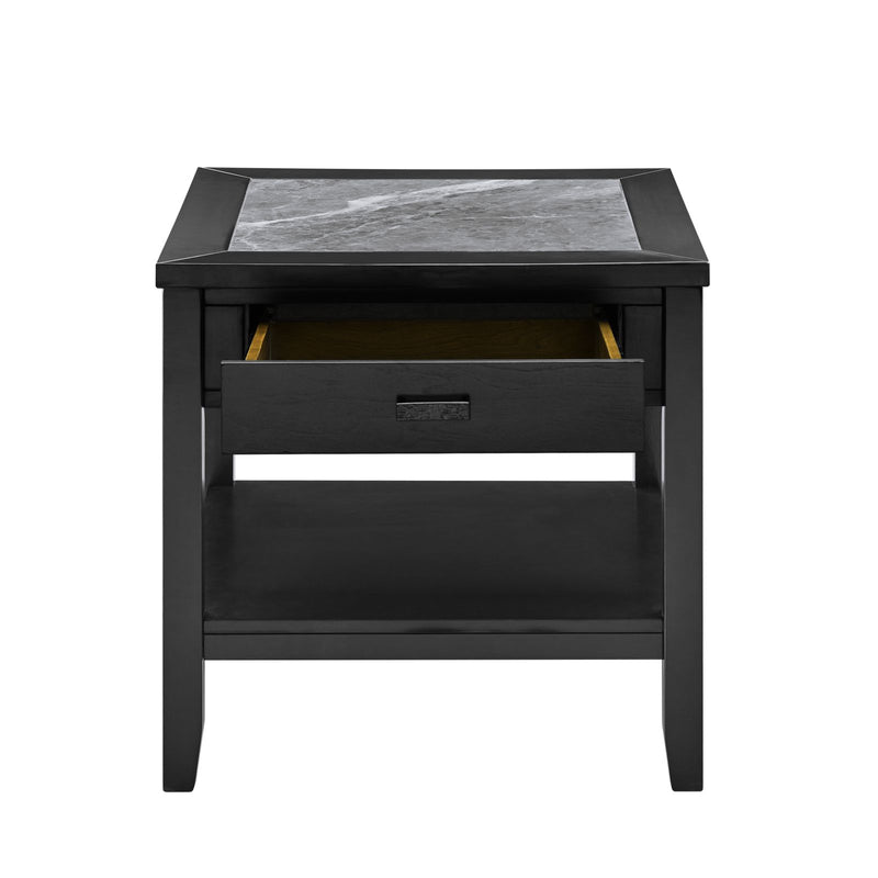 Steve Silver Garvine Black Gray End Table