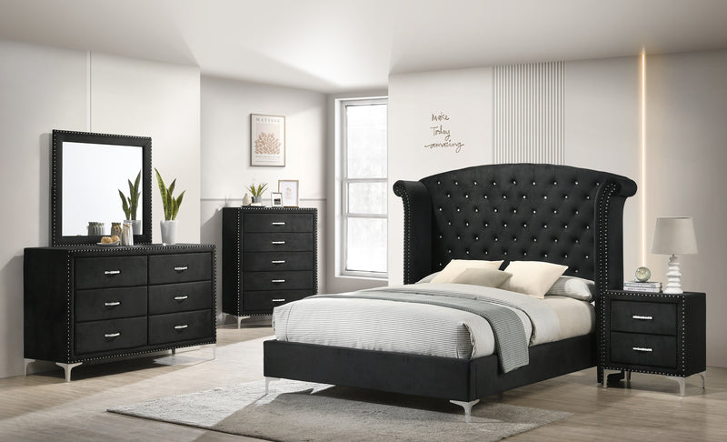Crown Mark Lucinda Black Dresser Top