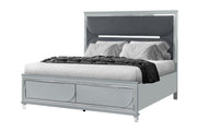 Global Furniture Caleb Silver Queen Bed with LED