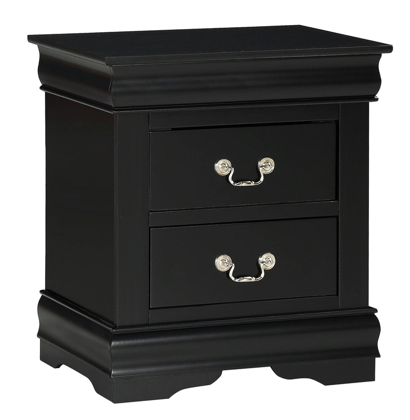 Crown Mark Louis Philip Black Night Stand