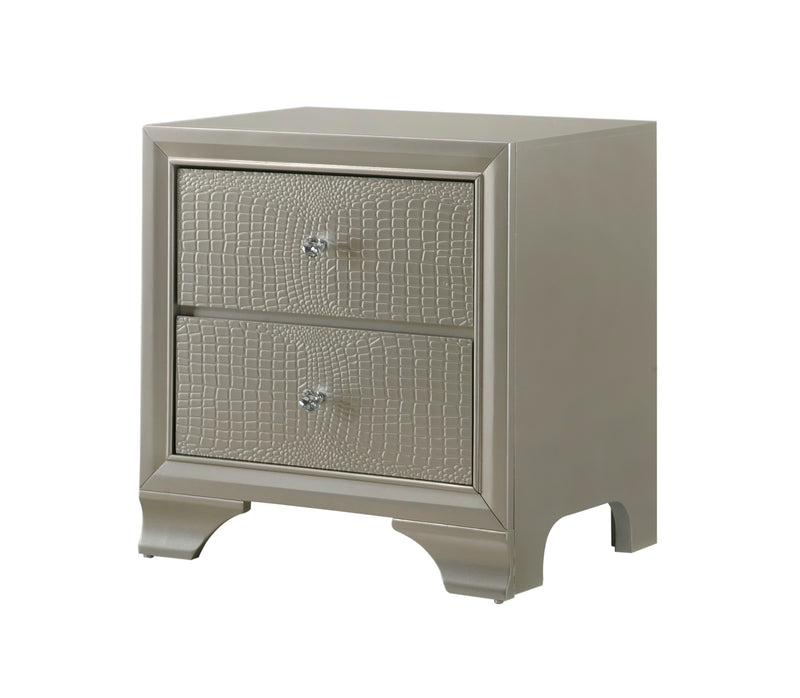 Crown Mark Lyssa Champagne Night Stand