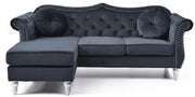 Glory Furniture Hollywood Black Sofa Chaise