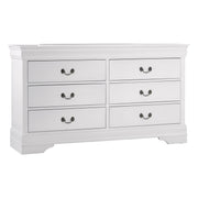 Home Elegance Mayville White Dresser and Mirror