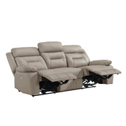 Home Elegance Laconia Gray Power Double Reclining Sofa