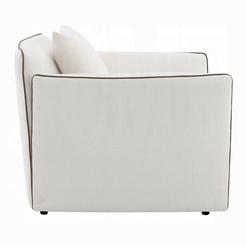 Acme Furniture Yolanda Beige Chair with Pillow
