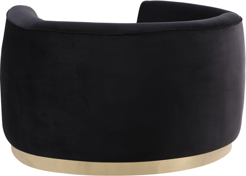 Meridian Furniture Julian Black Velvet Gold Chair